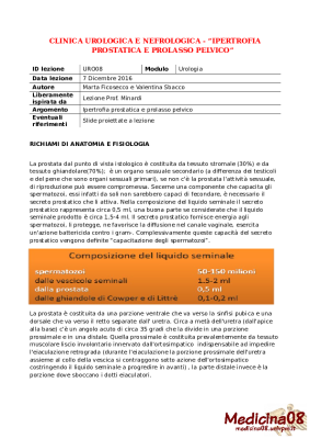 URO08 - Ipertrofia prostatica e prolasso pelvico